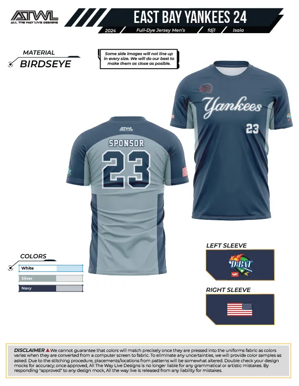 East Bay Spring 2024 Baseball Jerseys