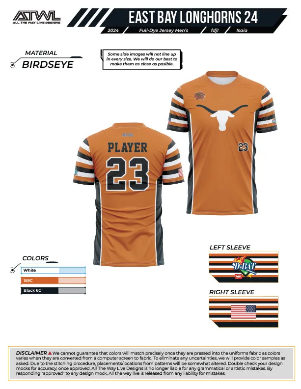 East Bay Spring 2024 Baseball Jerseys