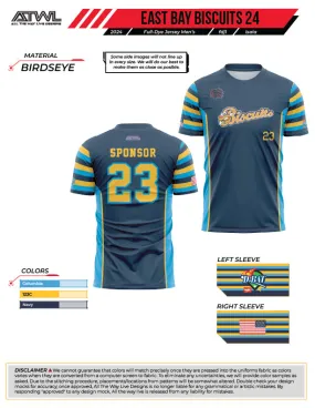 East Bay Spring 2024 Baseball Jerseys