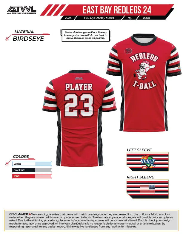 East Bay Spring 2024 Baseball Jerseys