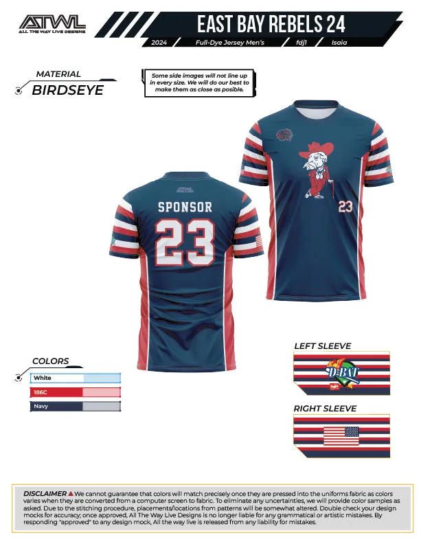 East Bay Spring 2024 Baseball Jerseys