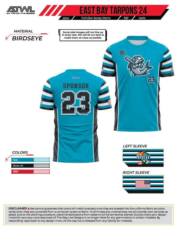 East Bay Spring 2024 Baseball Jerseys