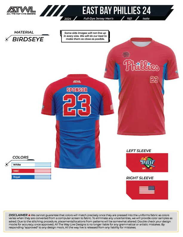 East Bay Spring 2024 Baseball Jerseys