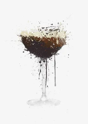 Espresso Martini Cocktail Wall Art Print