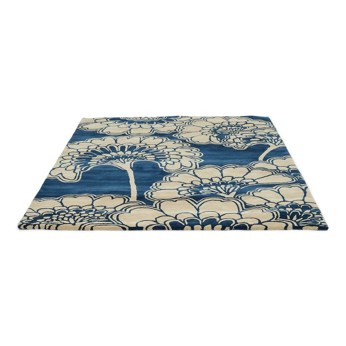 Florence Broadhurst Japanese Floral Rug - Midnight