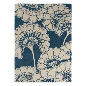 Florence Broadhurst Japanese Floral Rug - Midnight