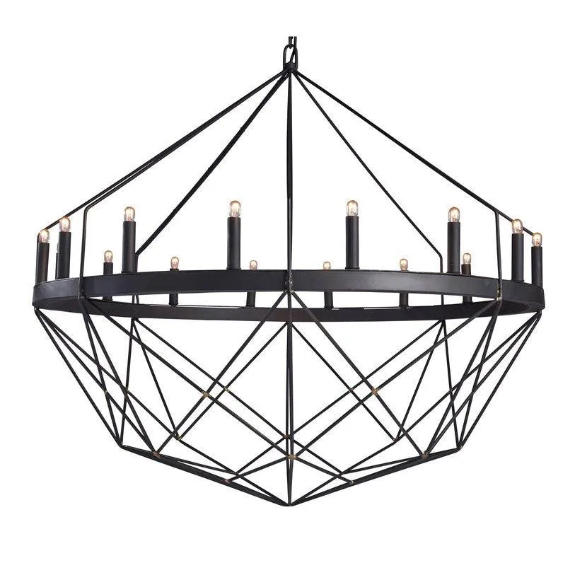 Geometric Iron Chateau Chandelier