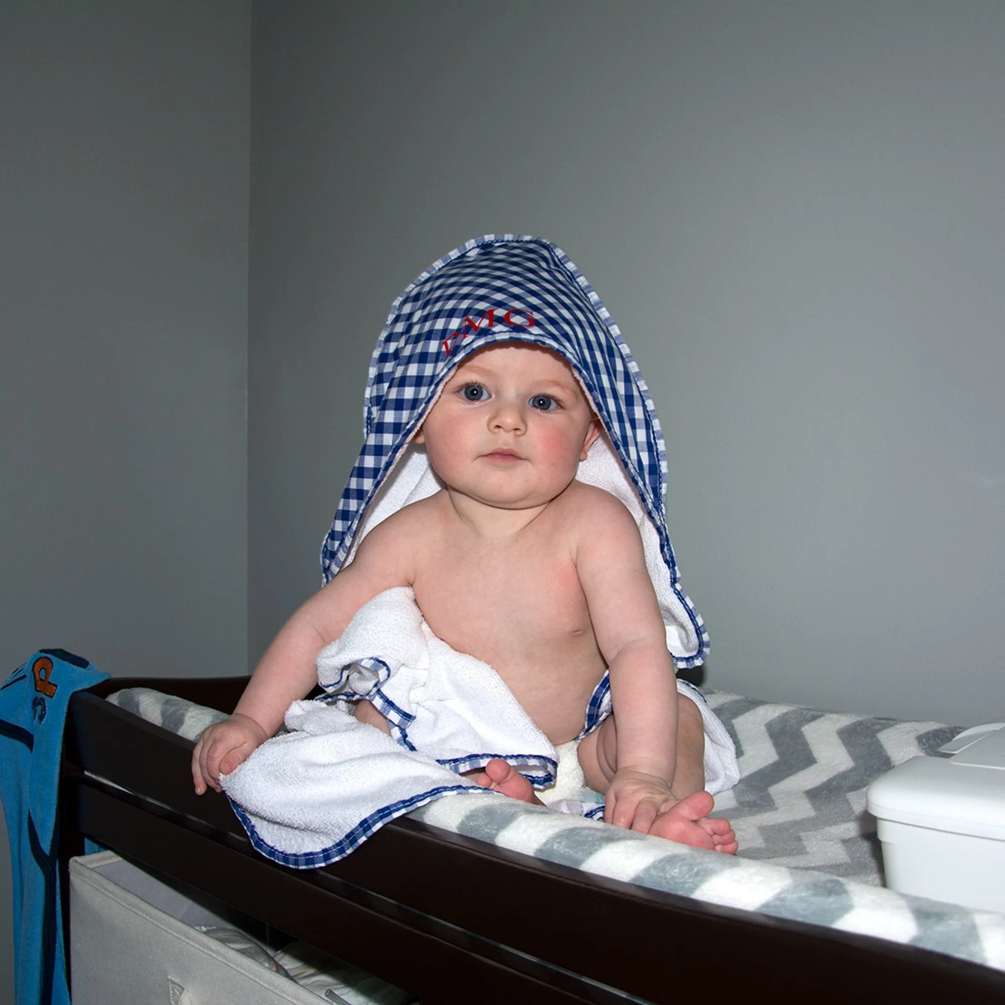 Gingham Hooded Towel