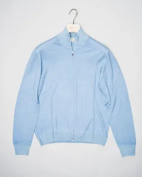 Gran Sasso Sauma 20th Anniversary Vintage Merino Full-Zip / Light Blue