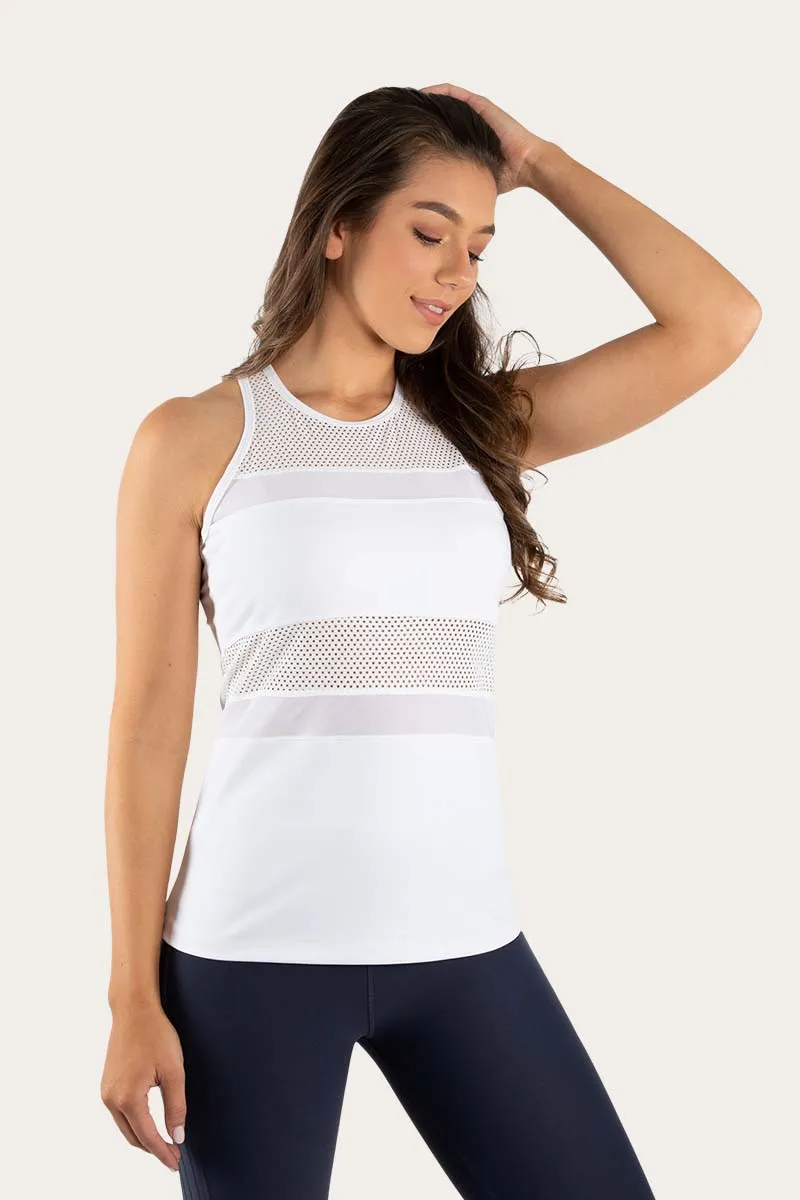 Hallie Womens Active Tank - White