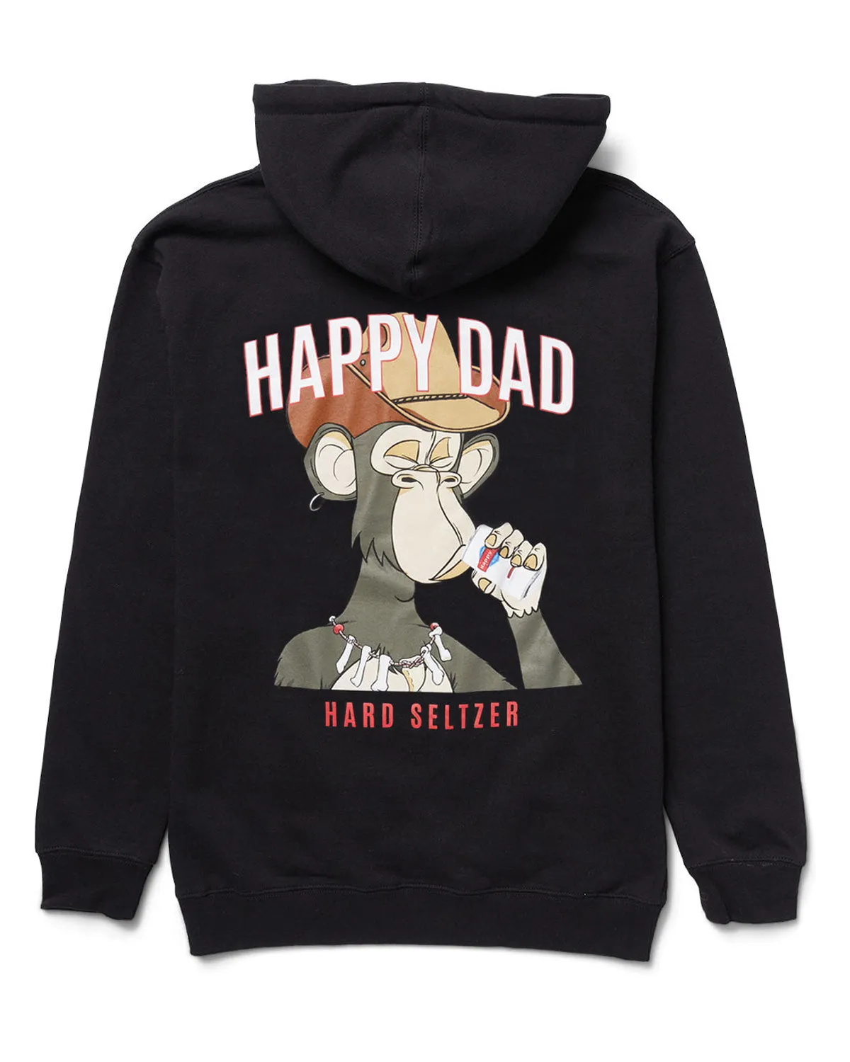 Premium Black Happy Dad Ape Hoodie for Men