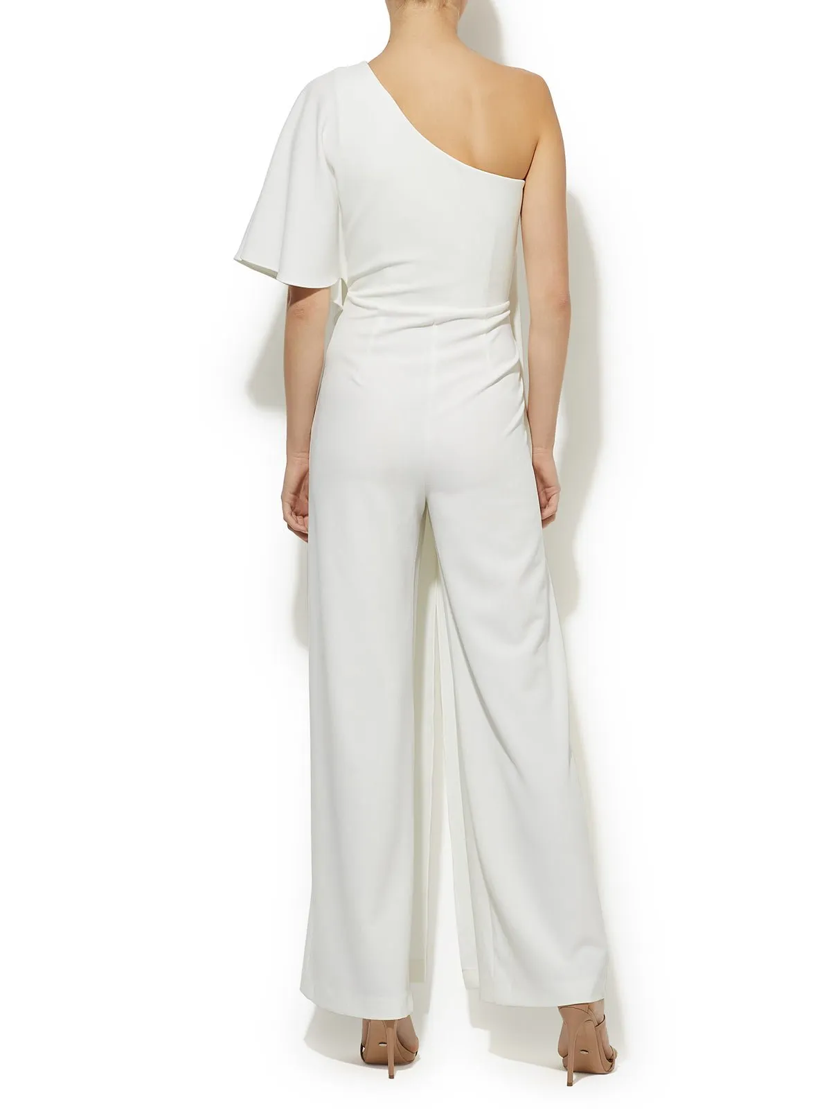 Harper Ivory One Shoulder Jumpsuit