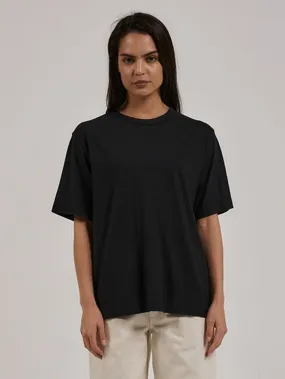 Hemp Lightweight Box Fit Tee - Black