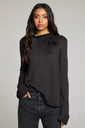 Stylish Hill Licorice Long Sleeve Top with Comfortable Fit