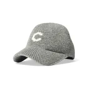 HOMEGAME - C LOGO KNIT Baseball Cap LIGHT GRAY【HG241403】