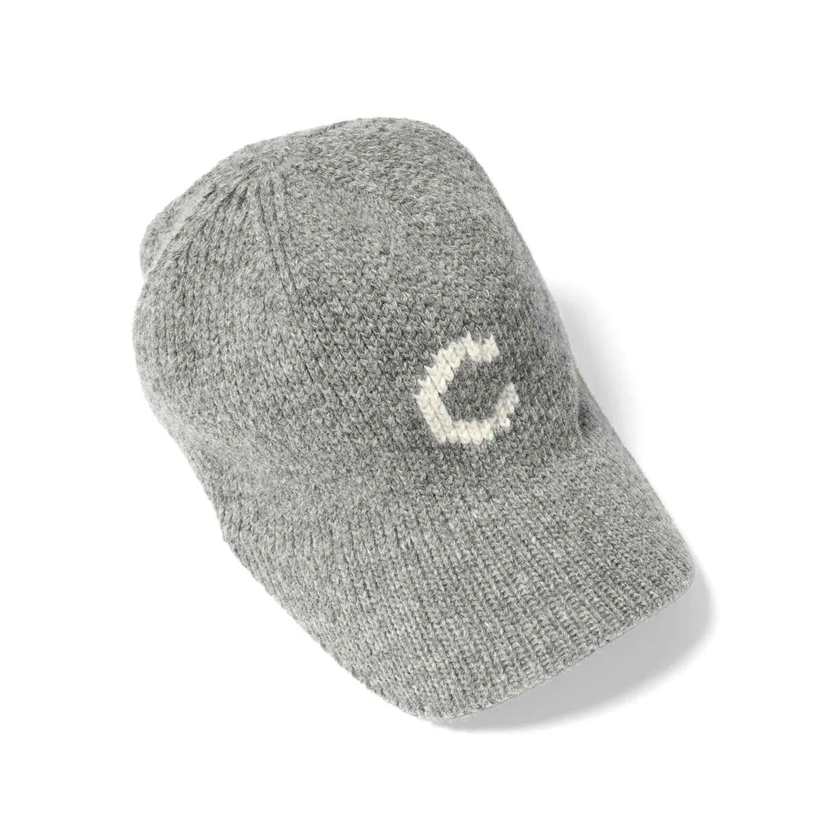 HOMEGAME - C LOGO KNIT Baseball Cap LIGHT GRAY【HG241403】