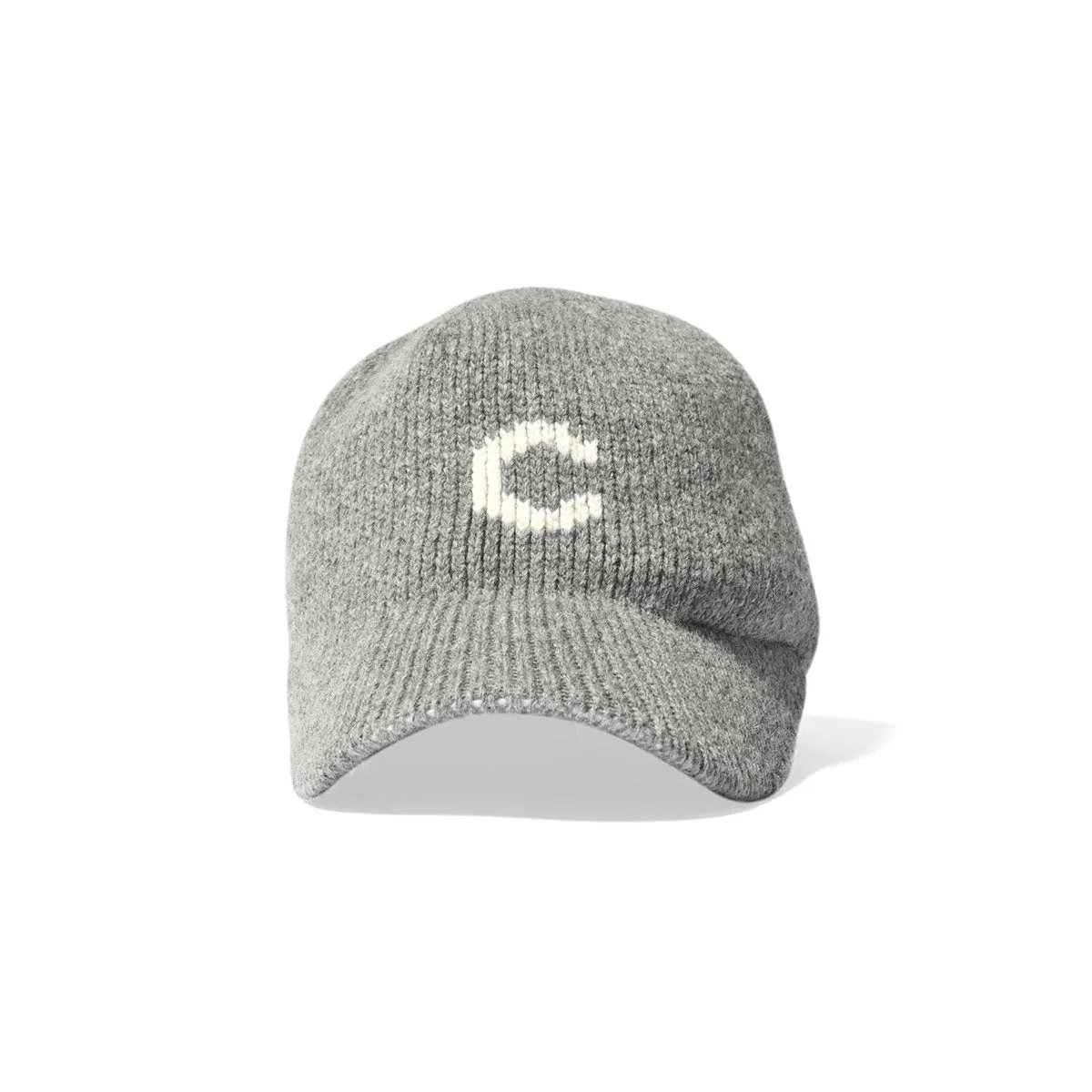 HOMEGAME - C LOGO KNIT Baseball Cap LIGHT GRAY【HG241403】