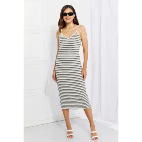 HYFVE One to Remember Striped Sleeveless Midi Dress