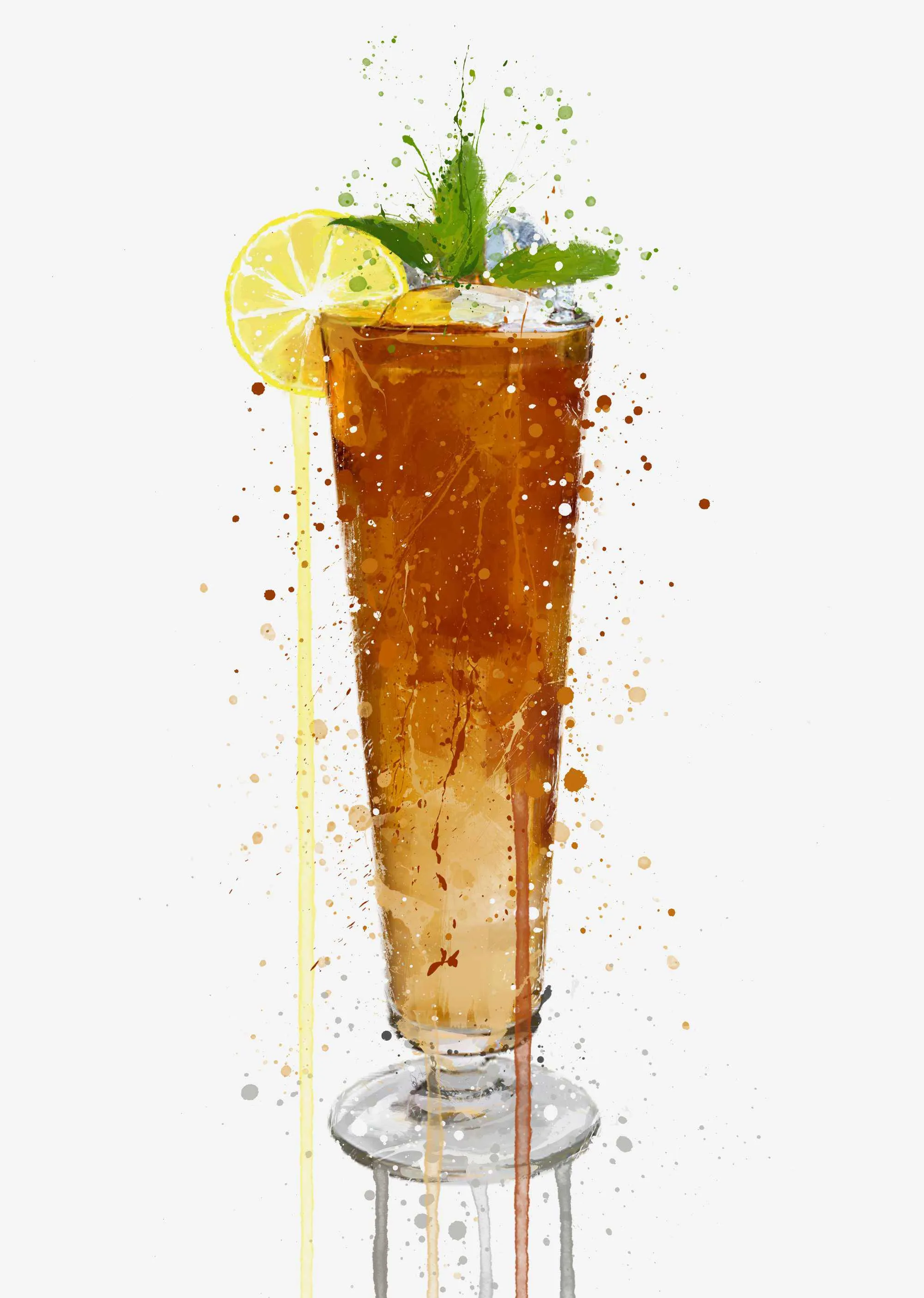 Long Island Ice Tea Cocktail Wall Art Print