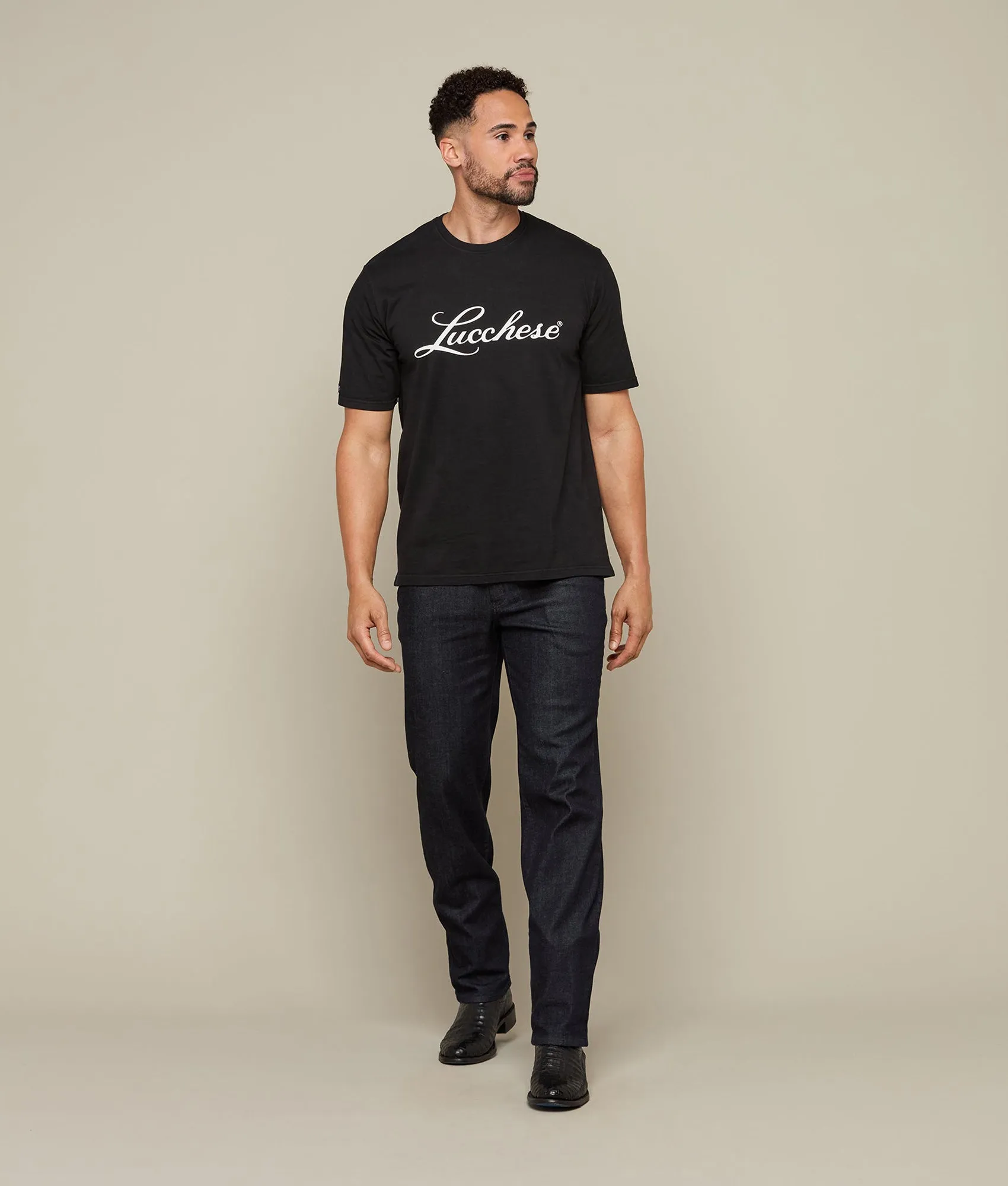 Lucchese Script Tee :: Black