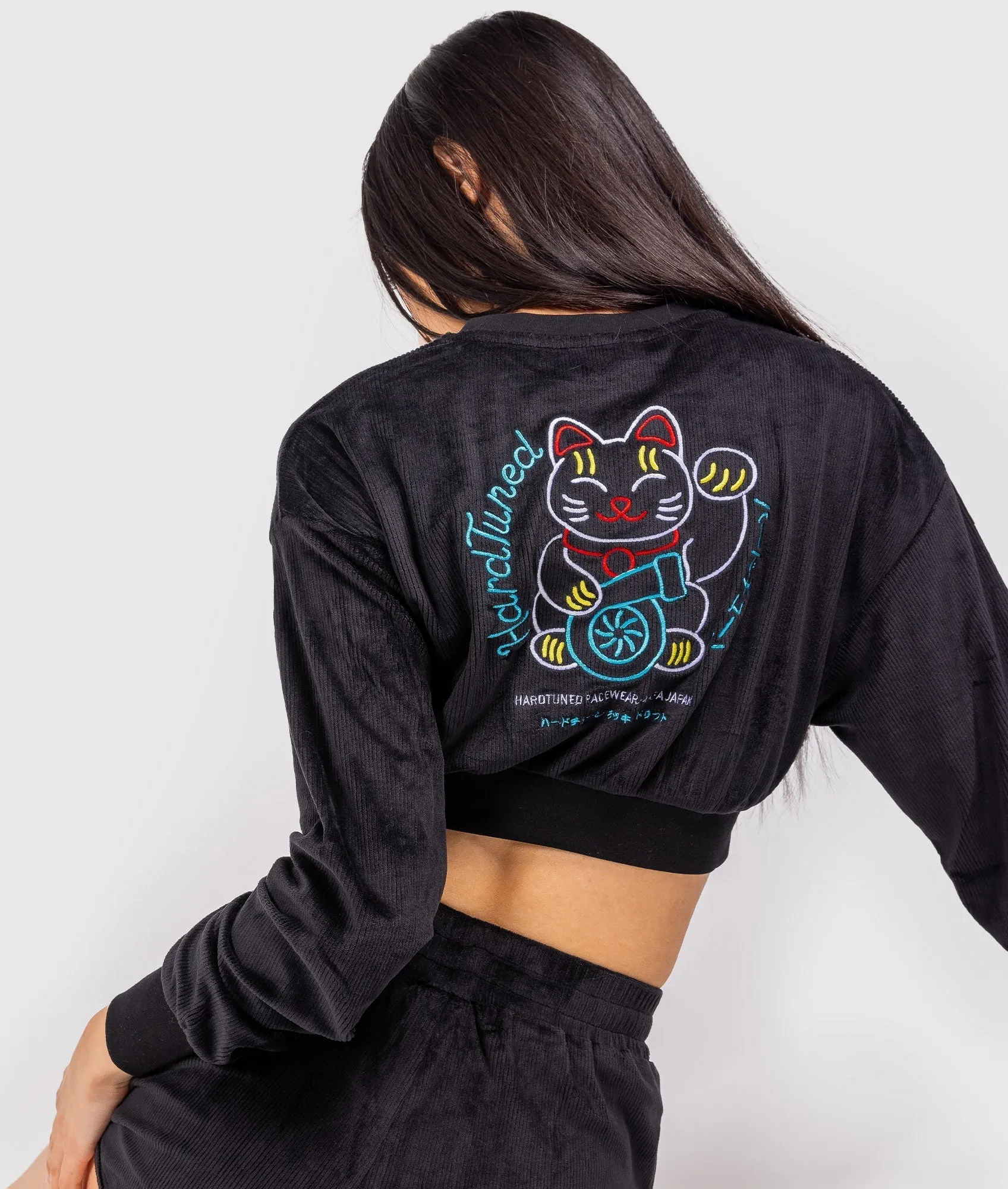 Lucky Kitty Corduroy Crop