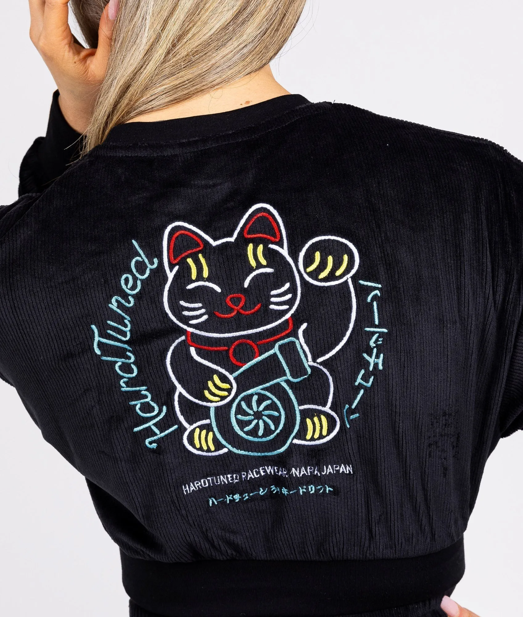 Lucky Kitty Corduroy Crop