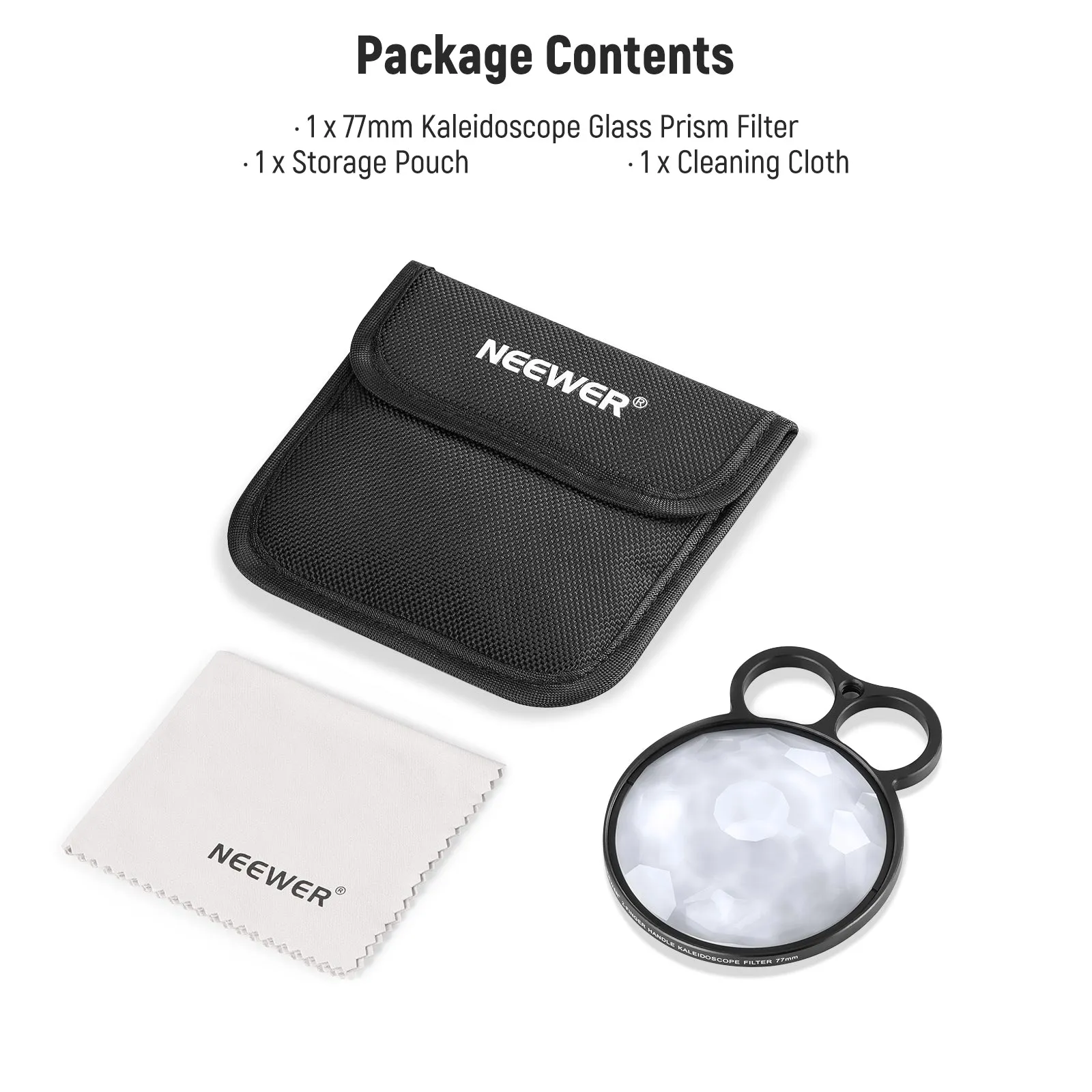 NEEWER 77mm Handheld Kaleidoscope Prism Lens Filter