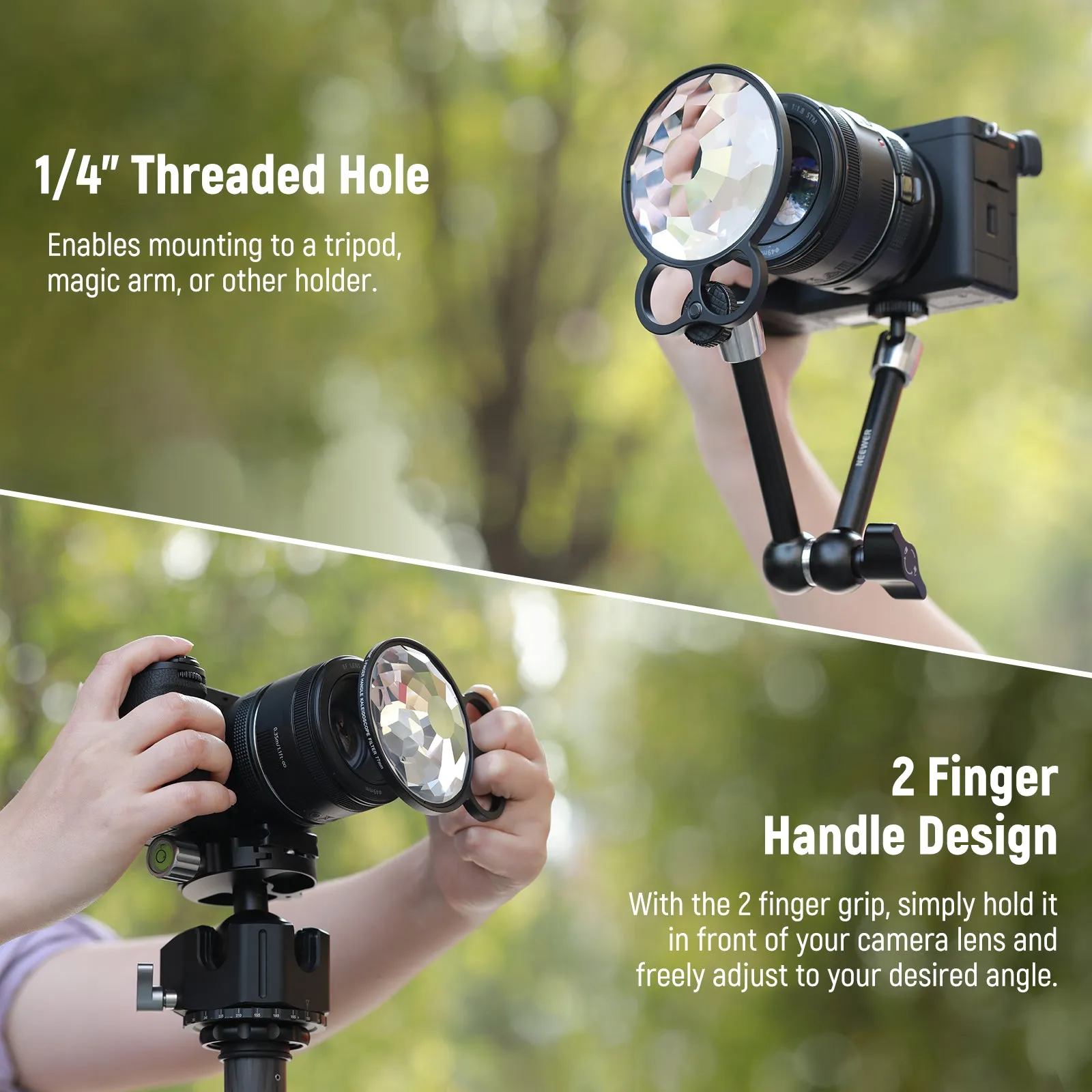 NEEWER 77mm Handheld Kaleidoscope Prism Lens Filter