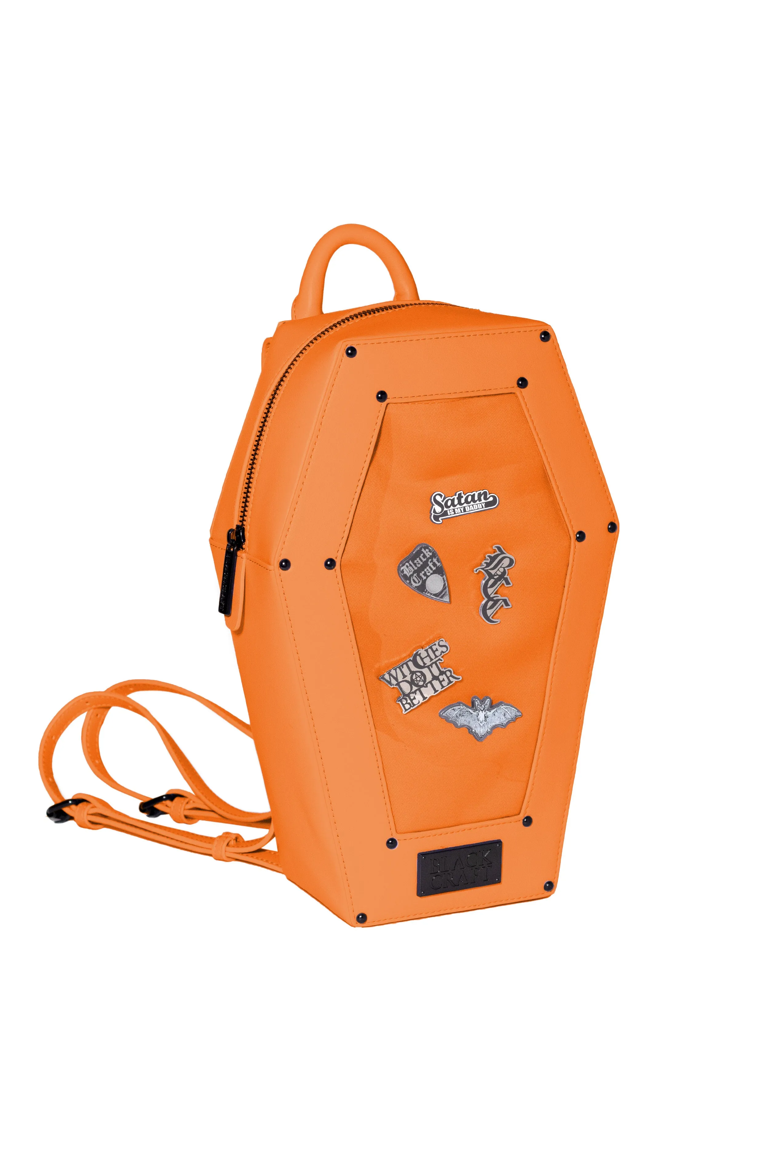 Orange Pin Collector - Coffin Backpack