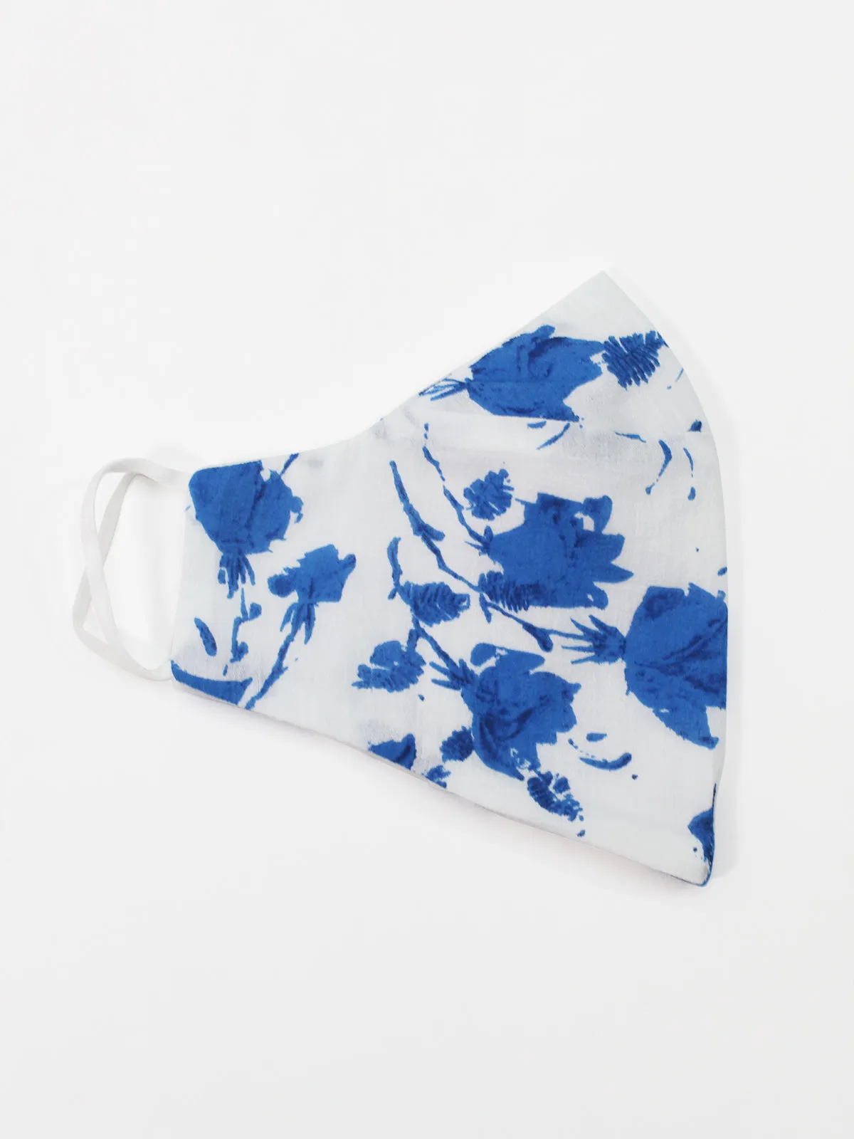 Organic Cotton Printed Face Mask - Angellica Blue