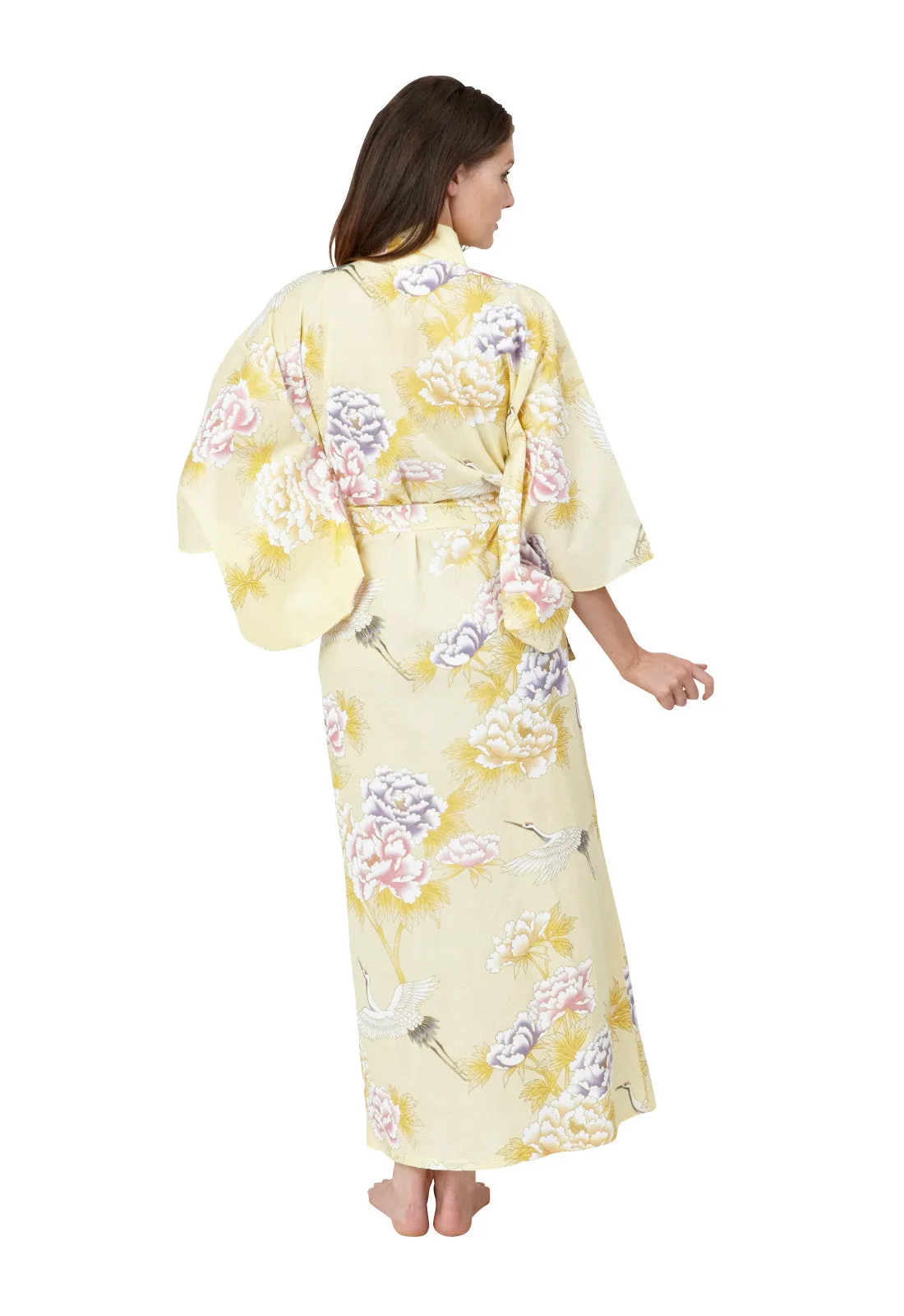 Peony Long Cotton Kimono