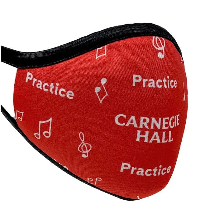 “Practice, Practice, Practice” Musical Notes Polyester Face Mask