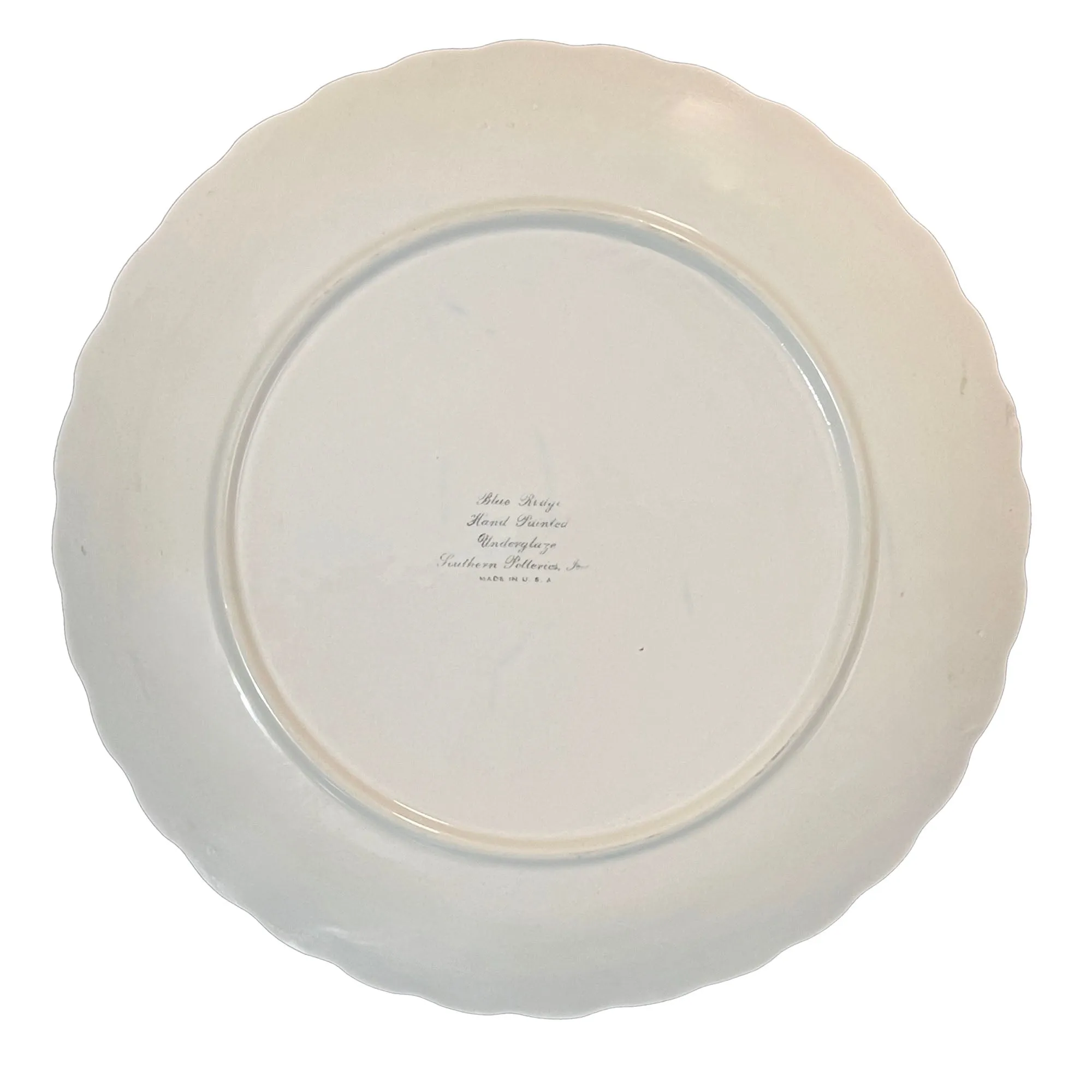 Prairie Rose Round Floral Serving Plate, 11.5" by Blue Ridge Southern Potteries