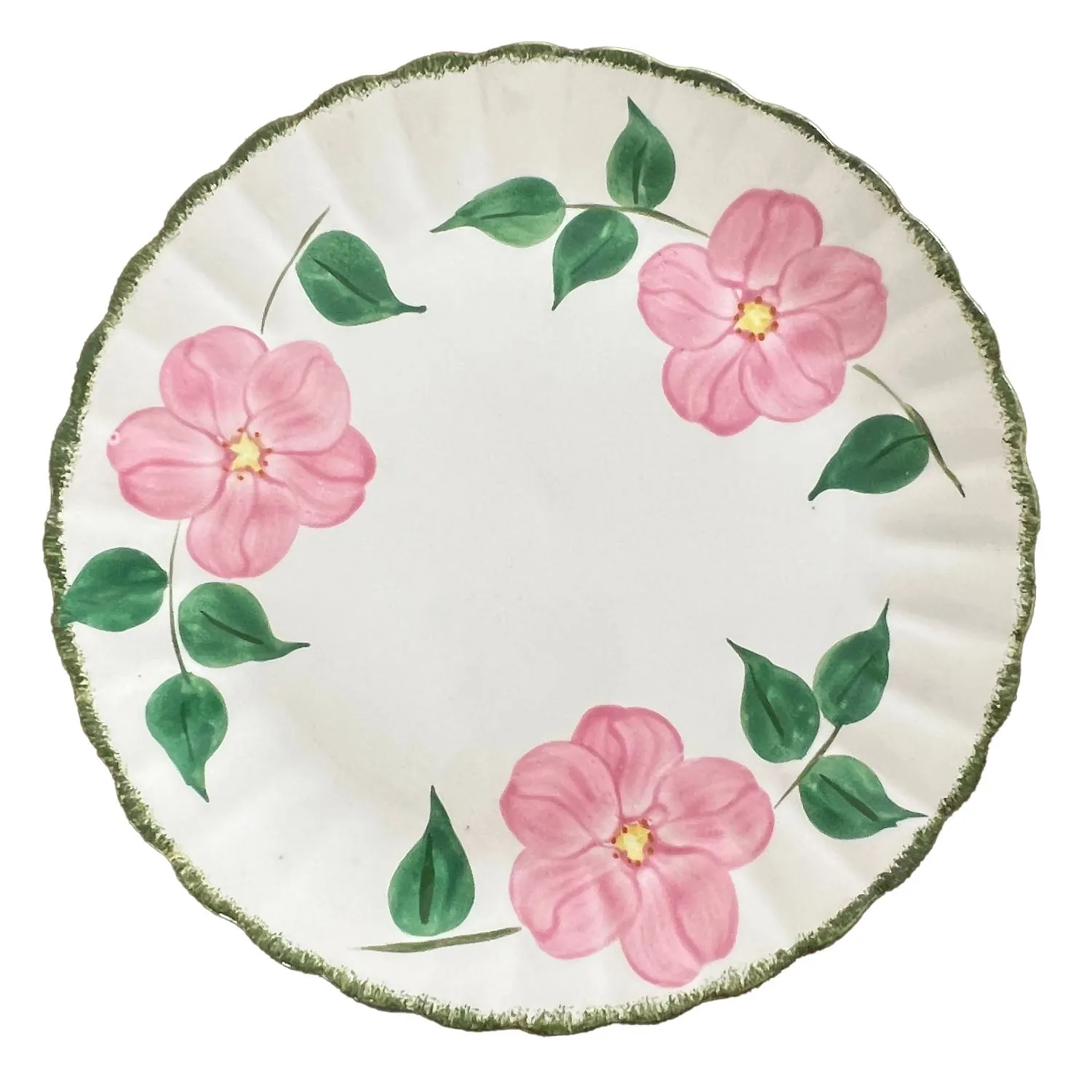 Prairie Rose Round Floral Serving Plate, 11.5" by Blue Ridge Southern Potteries