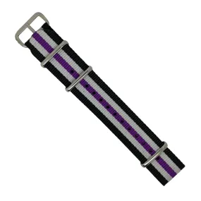 Premium Nato Strap in Regimental Purple