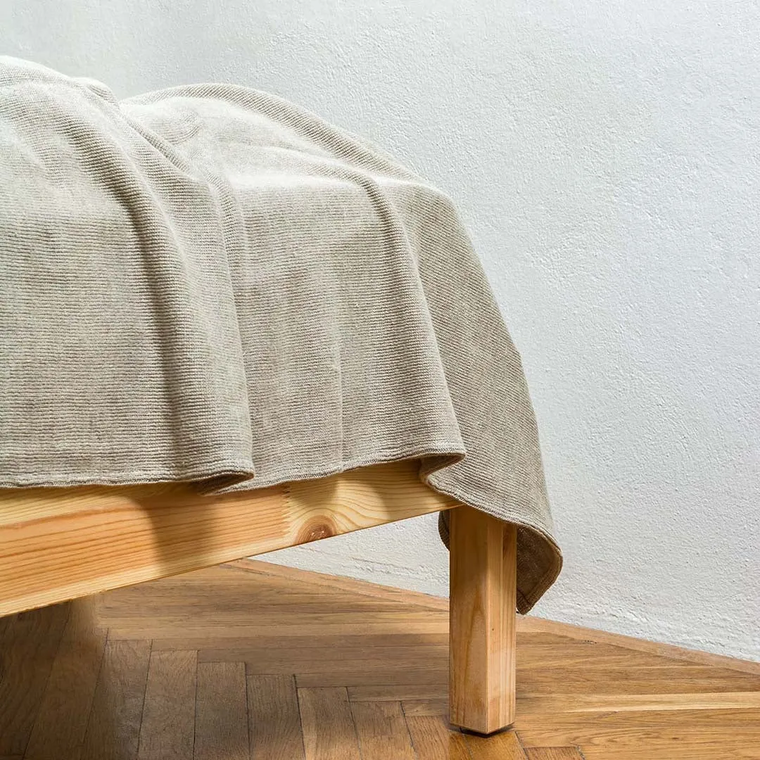 PROVENCE 100% Organic Hemp Knit Blanket / Bedspread