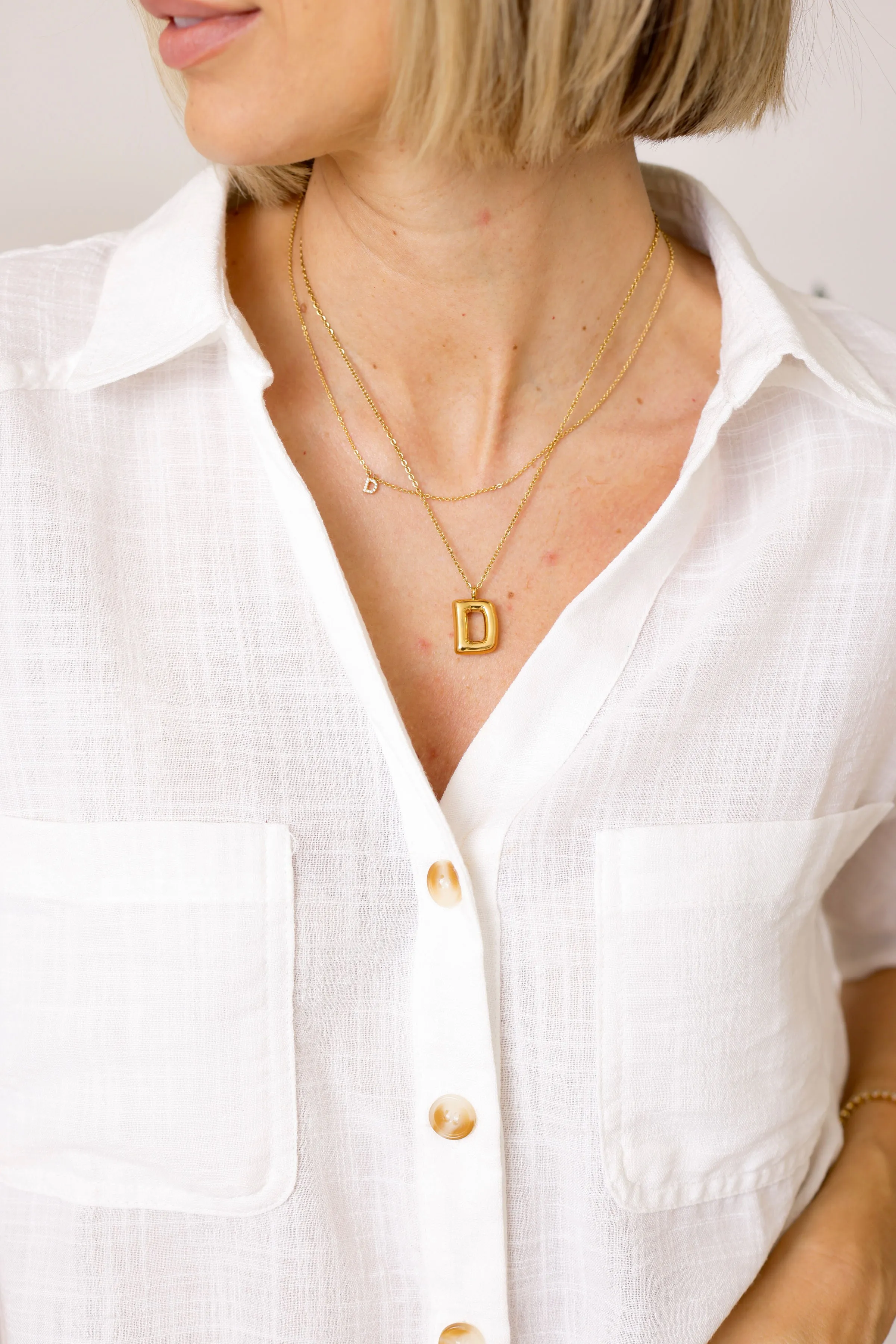 RESTOCKED - 18K Waterproof Initial Necklace