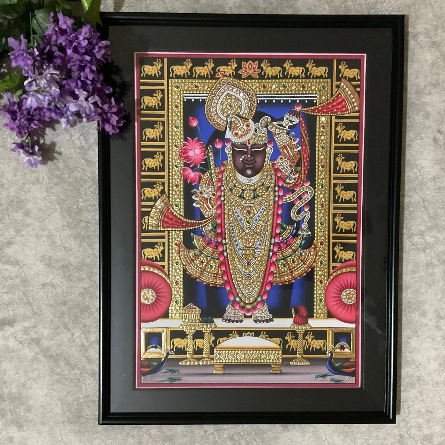 Shrinathji Nathdwara Art Painting - Handpainted Wall Decor