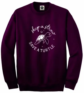 Skip a Straw, Save a Turtle | Crewneck | Unisex