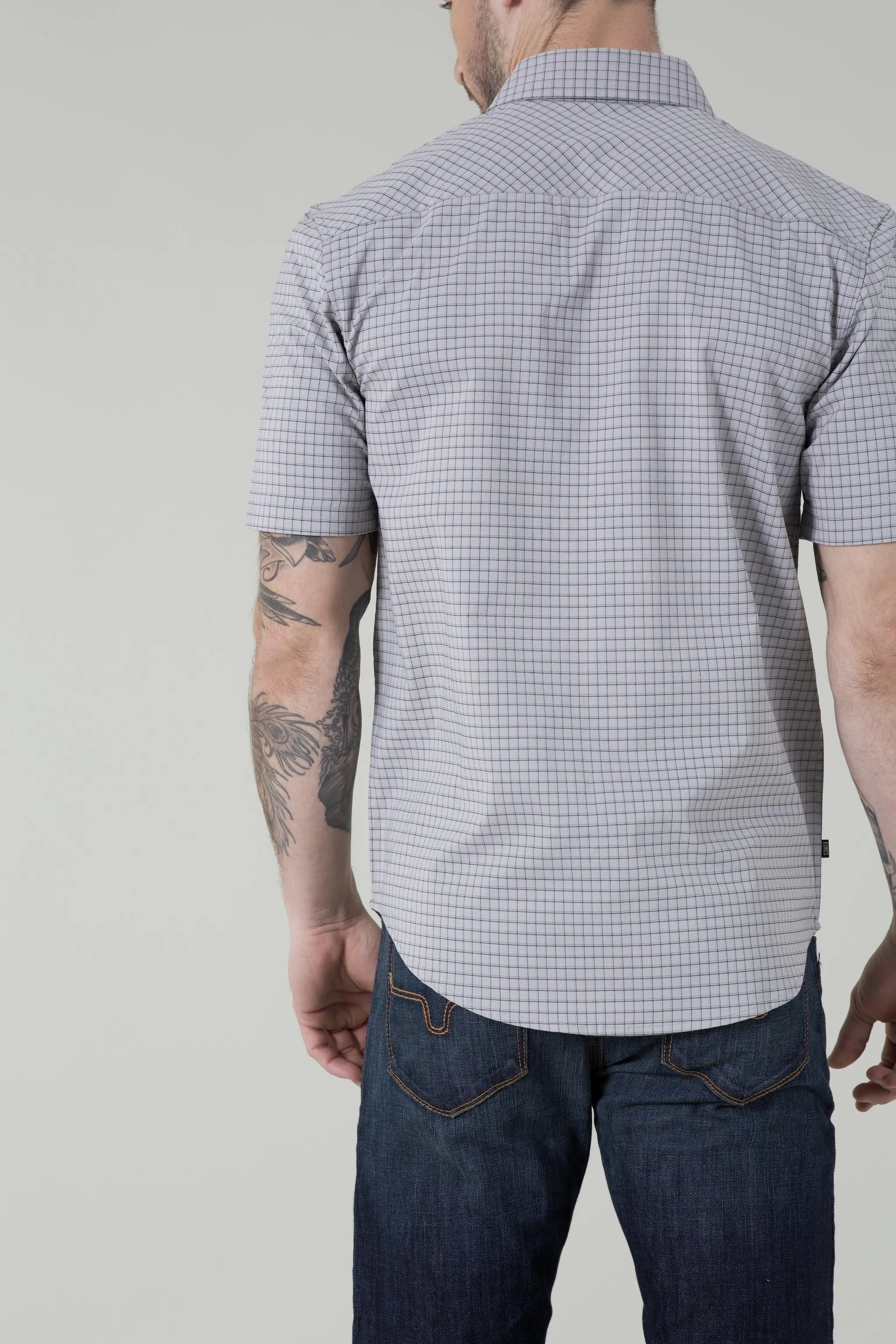 Spyglass Short Sleeve Mini Check Dress Shirt