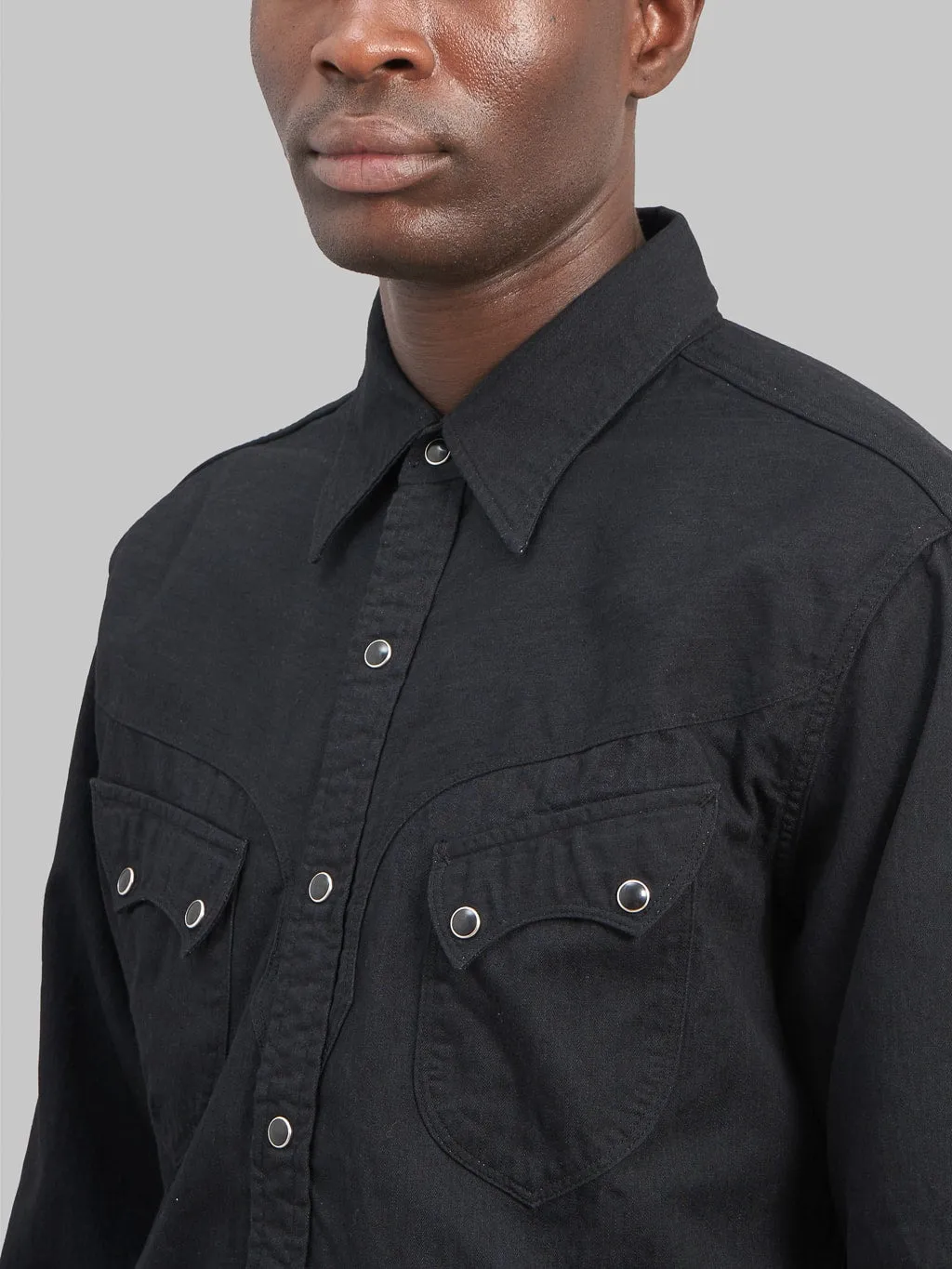 Stevenson Overall Co. Cody Denim Shirt Black