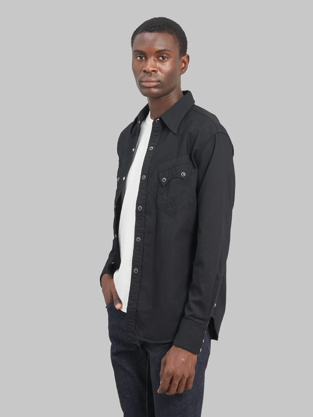 Stevenson Overall Co. Cody Denim Shirt Black