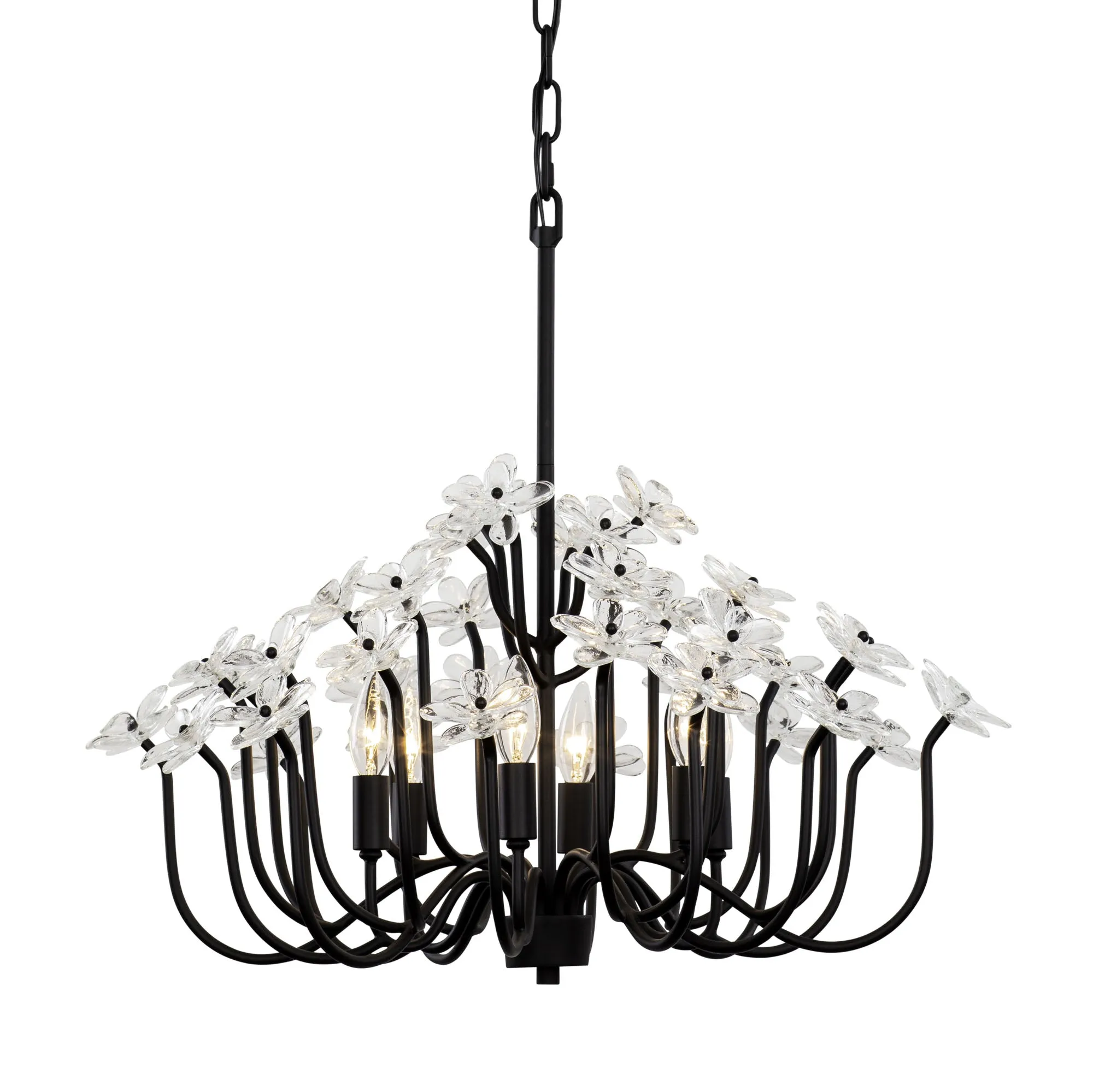 Wildflower 378C06MB 6-Light Chandelier - Matte Black