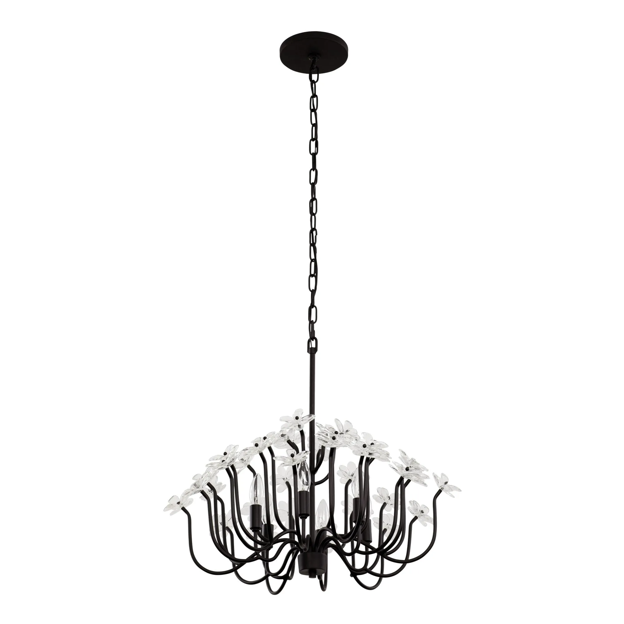 Wildflower 378C06MB 6-Light Chandelier - Matte Black