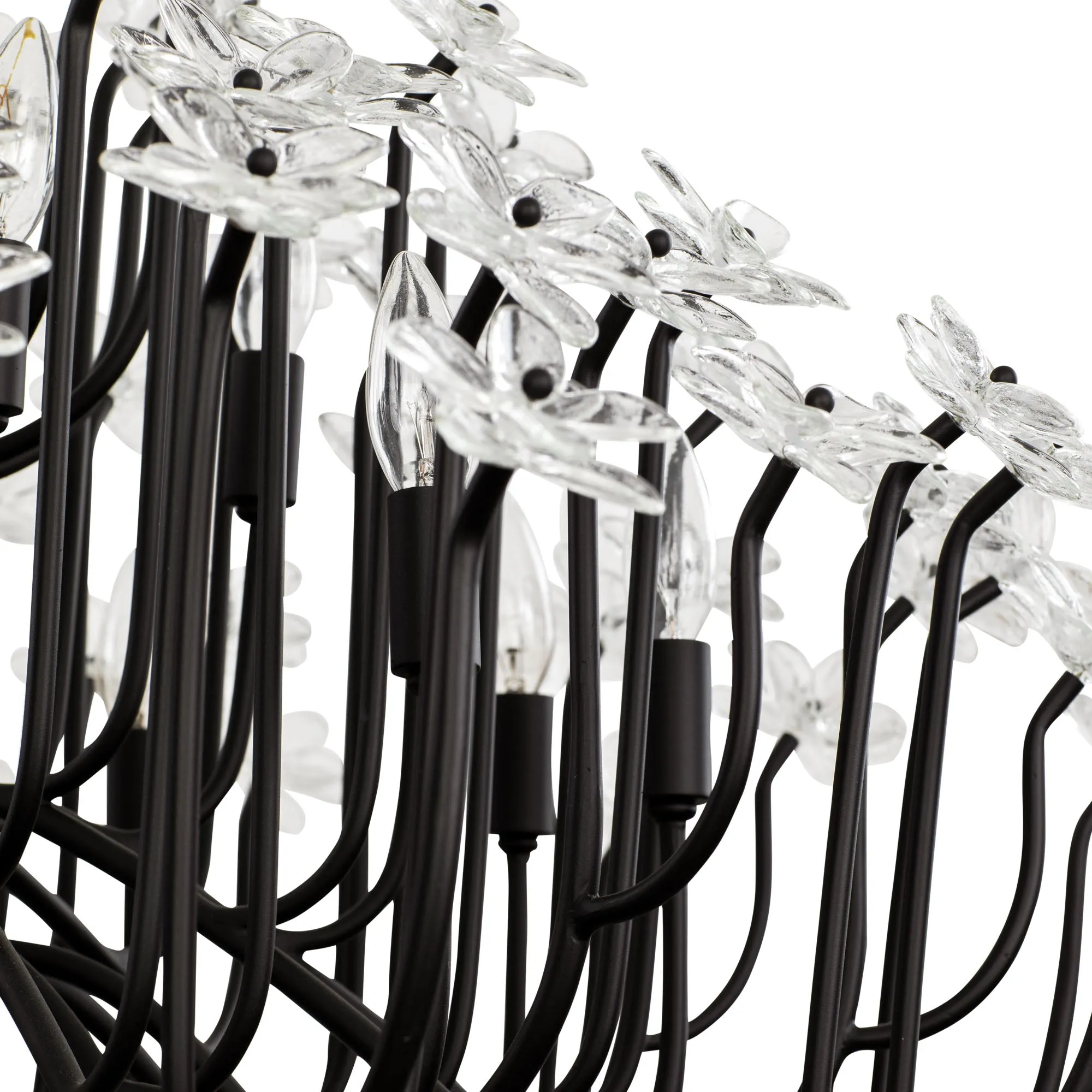 Wildflower 378C15MB 15-Light Chandelier - Matte Black