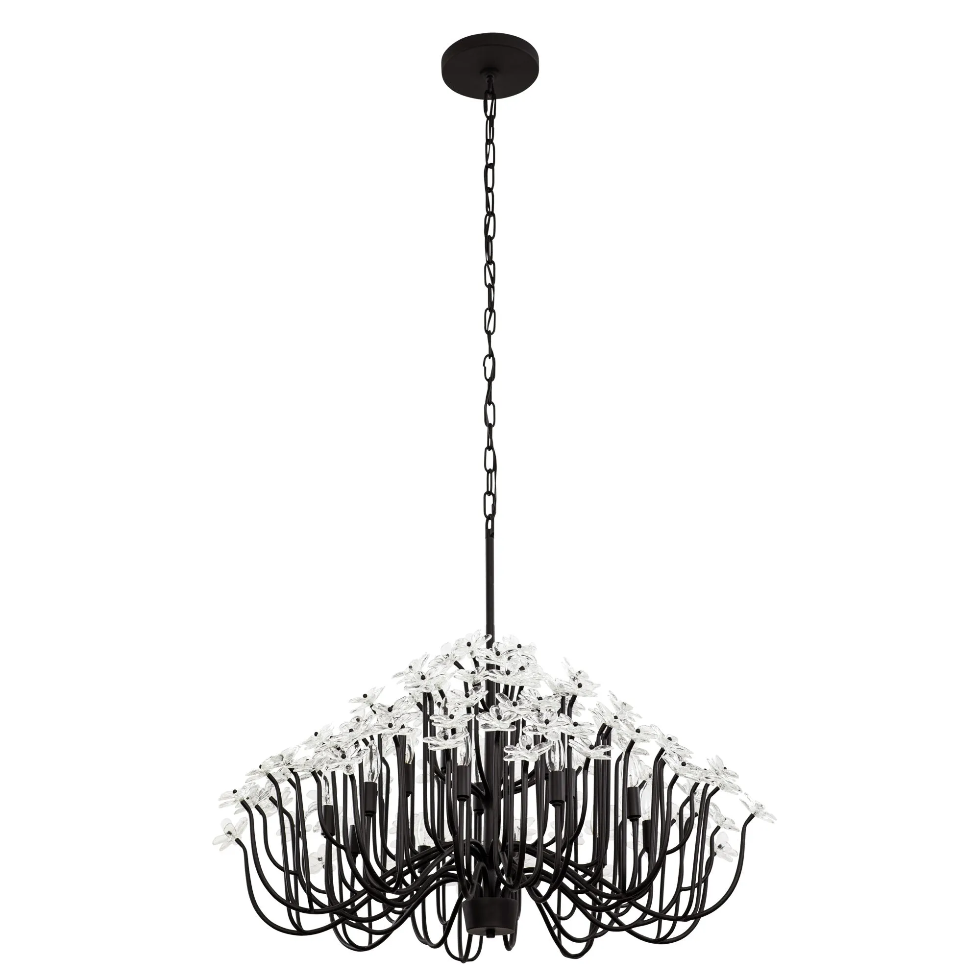 Wildflower 378C15MB 15-Light Chandelier - Matte Black