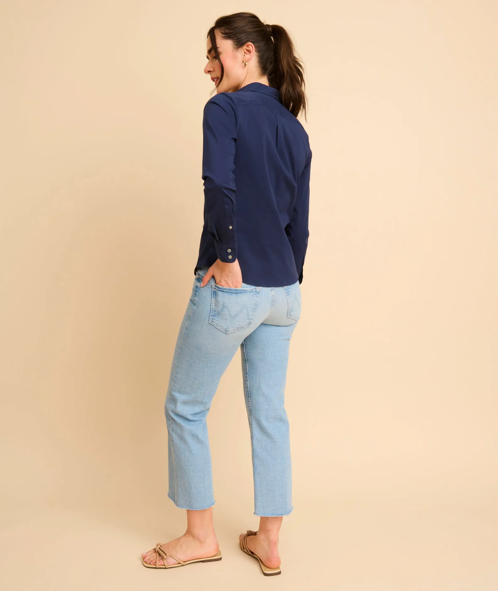 Wrinkle-Free Stretch Cotton Bella Shirt